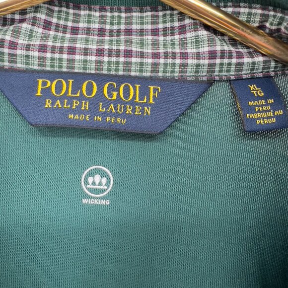 Polo Golf Ralph Lauren Men’s Performance Polo Shirt Green Wicking Fabric Size XL - Picture 8 of 13